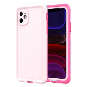 Caso cellulare resistente all'acqua resistente alla custodia di iphone la migliore cassa impermeabile per iphone 11 (rosa) con copertura di colore solido