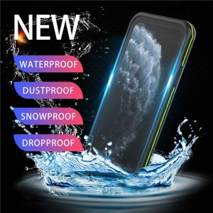 Universal waterfly case case a prova d'acqua del cellulare iphone phone a prova d'acqua per iphone 11 pro(nero) con copertura di colore solido posteriore