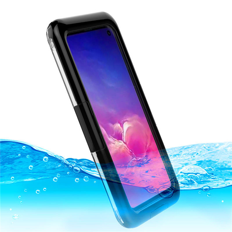 Custodia impermeabile per telefono custodia in plastica custodia impermeabile per telefono cellulare per Samsung S10 (nera)