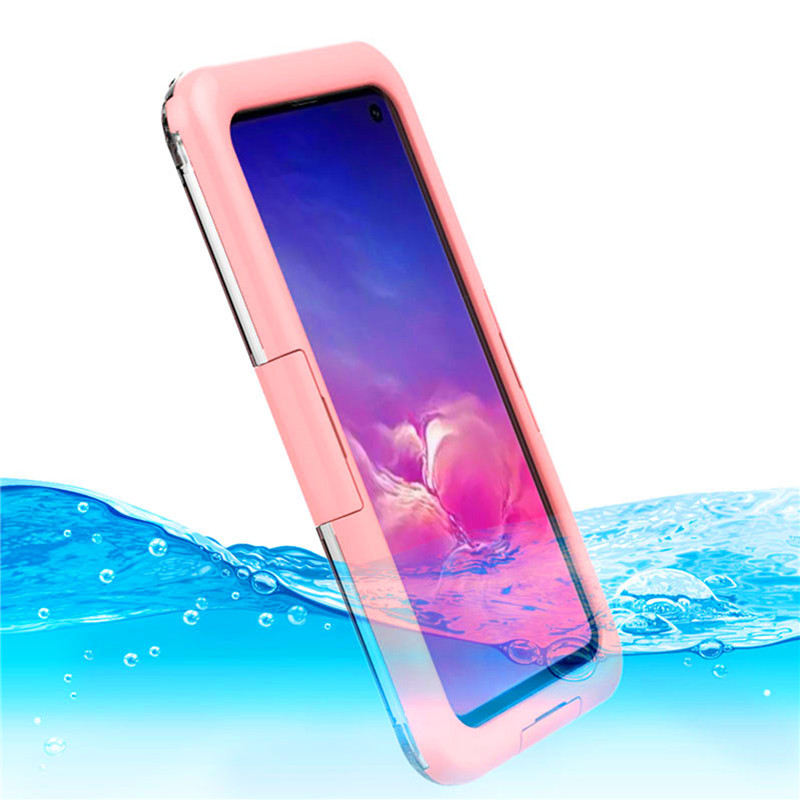 Nuova custodia per telefono impermeabile a buon mercato per Samsung S10 (rosa)