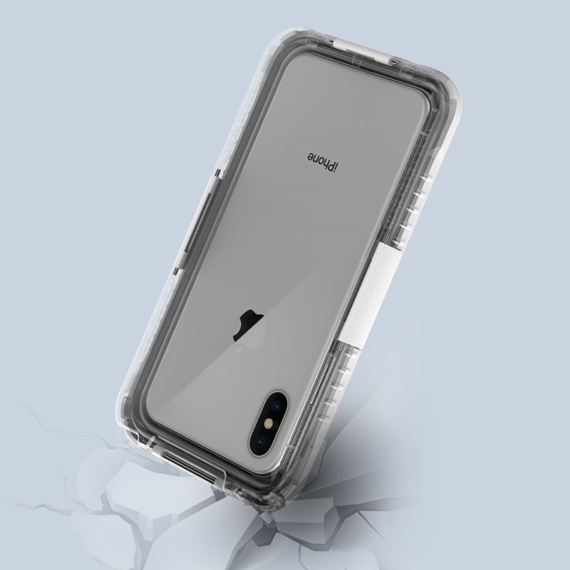 Custodia impermeabile universale per cellulare custodia impermeabile piccola trasparente custodia per fotocamera subacquea per iPhone XS Max (bianco)