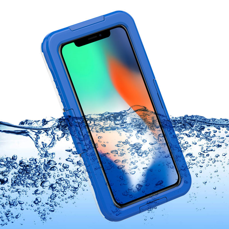 Custodia impermeabile per iPhone XS Max custodia per cellulare impermeabile (blu)
