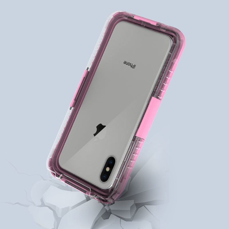 Buona borsa a prova d'acqua per iPhone XS Max borsa a prova di cellulare (rosa)