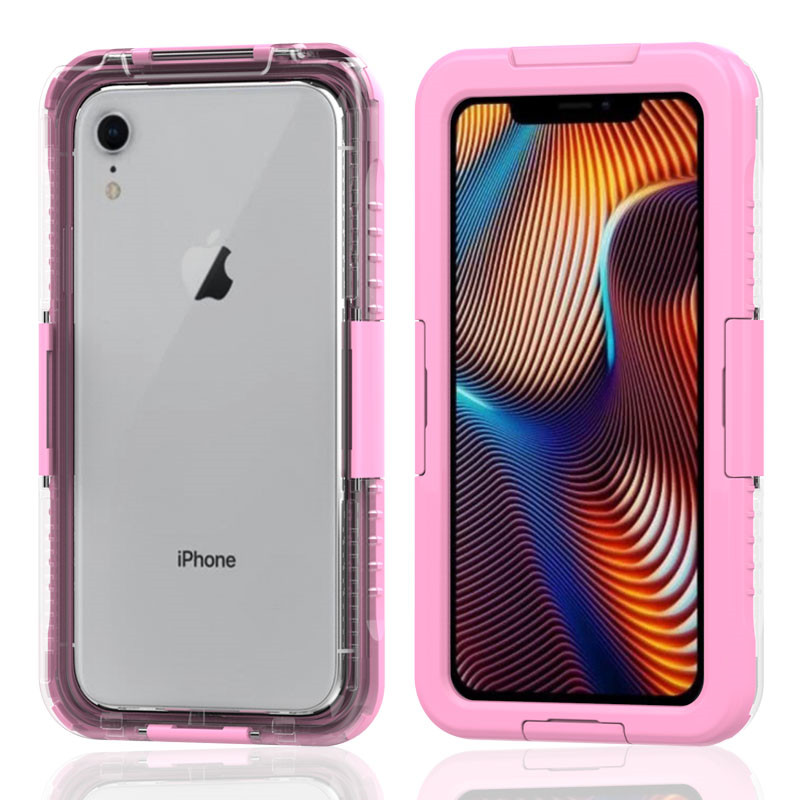 Cheap iphone XR case case lifefacture wher&_; to buy underweat iphone case impermeabile case for phone and portafogli (Pink)